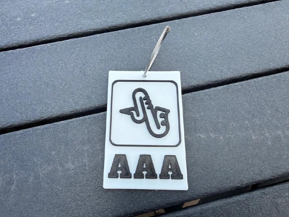 Baritone Saxophone Case Tag