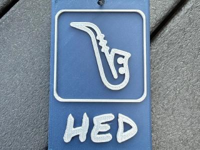 Saxophone Case Tag