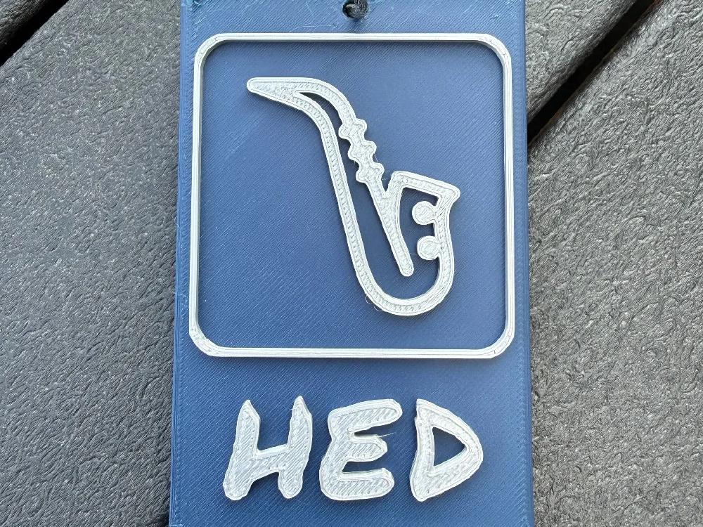 Saxophone Case Tag